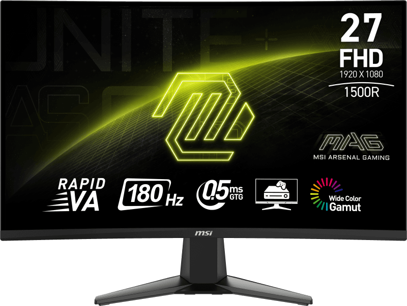 Monitor Consumer MSI MAG 27C6F, 27", 1920 x 1080 pixeli, Black, 2 ani Garantie
