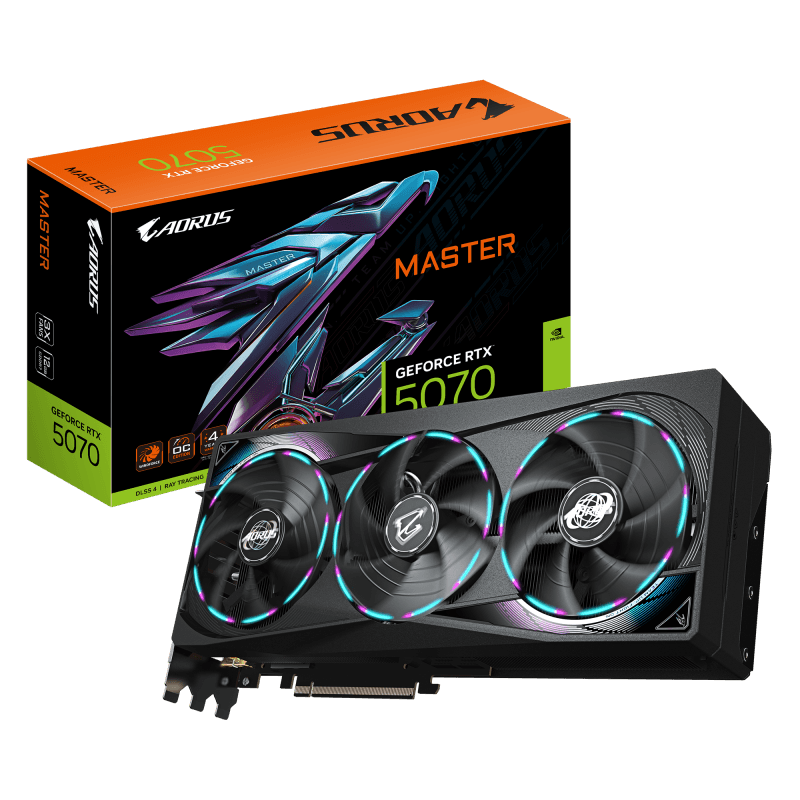 Placa video Gigabyte AORUS GeForce RTX 5070 MASTER, 12GB GDDR7, PCI Express 5.0, 192bit