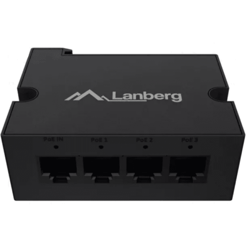 Switch Lanberg DIN-FE4-AT-30W, 4 porturi 1000BASE-T PoE+, Unmanaged, maxiumum network link speed 100 Mbps