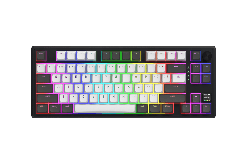 Tastatura Mecanica Gaming HATOR Skyfall Pro Wireless 80, RGB, Wireless, Gri