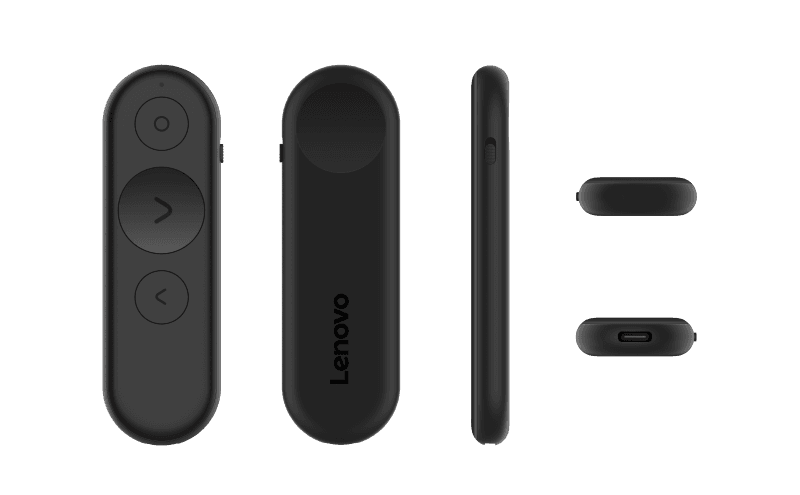 Lenovo Portable Rechargeable Presentation Remote; Connectivity: Bluetooth 5.3; Product Dimensions: 9.6 x 29.8x 92.7 mm
