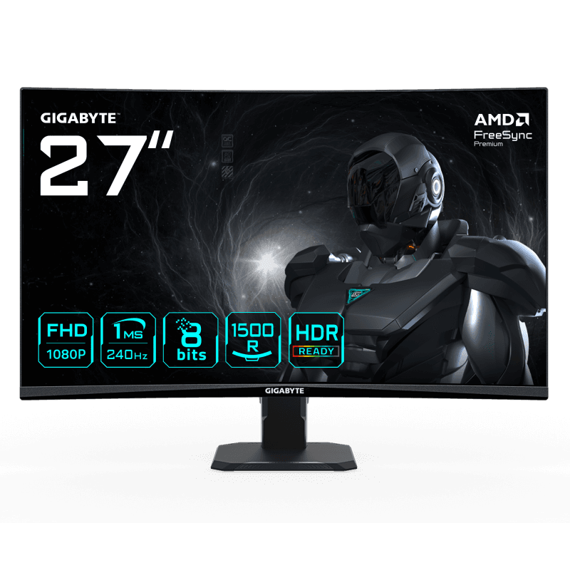 Monitor Gaming GIGABYTE GS27FC2, 27", 1920 x 1080 pixeli, Black, 2 ani Garantie