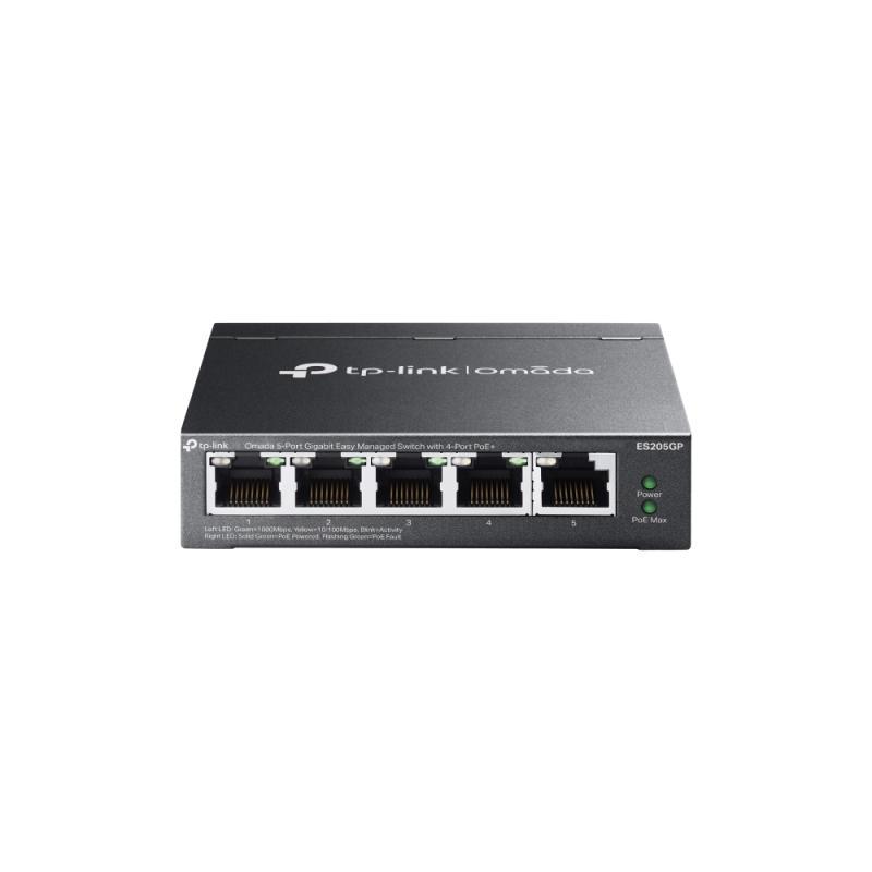 Omada 5-Port Gigabit Easy Managed Switch with 4-Port PoE+ PORT: 4× Gigabit PoE+ Ports