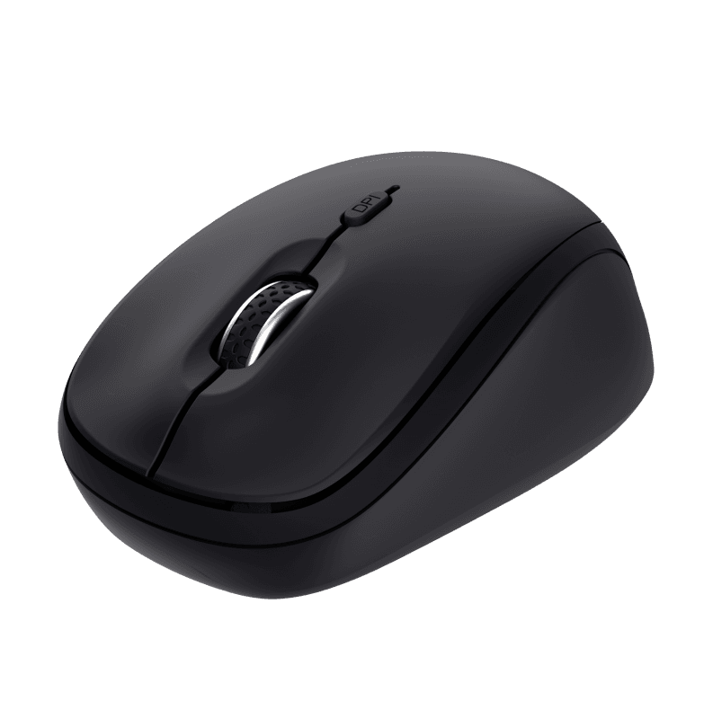 Mouse Wireless Trust Yvi+, 1600 DPI, Negru