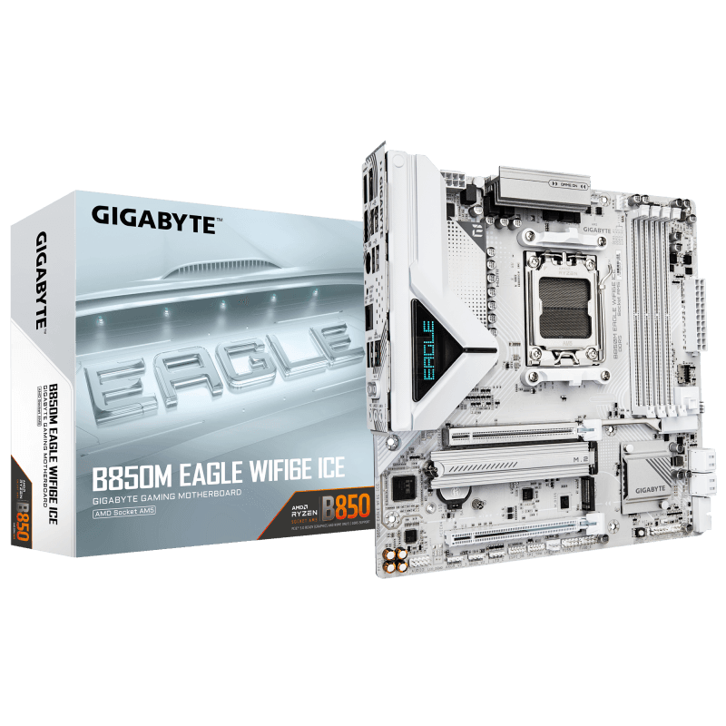 Placa de baza Gigabyte B850M EAGLE WIFI6E ICE, Socket AM5, DDR5, Micro-ATX
