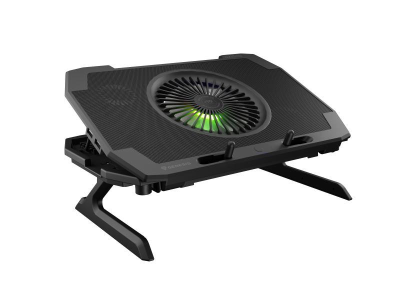 Stand/Cooler laptop Genesis Oxid 850 , dimensiune maxima laptop 17.3", 4 ventilatoare 60 mm + 1 ventilator 140mm