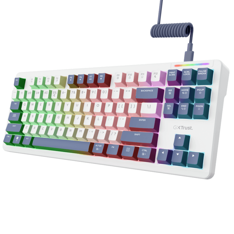 Tastatura Mecanica Gaming Trust GXT 872 Xyra, RGB, USB, alb