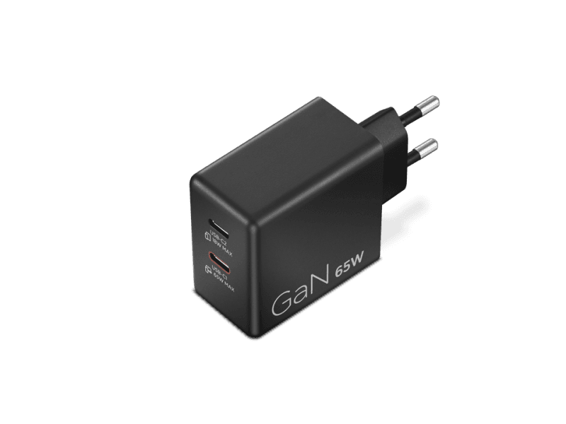 Incarcator Laptop Lenovo Dual USB-C 65W GaN, 65W, Negru, 1 an Garantie