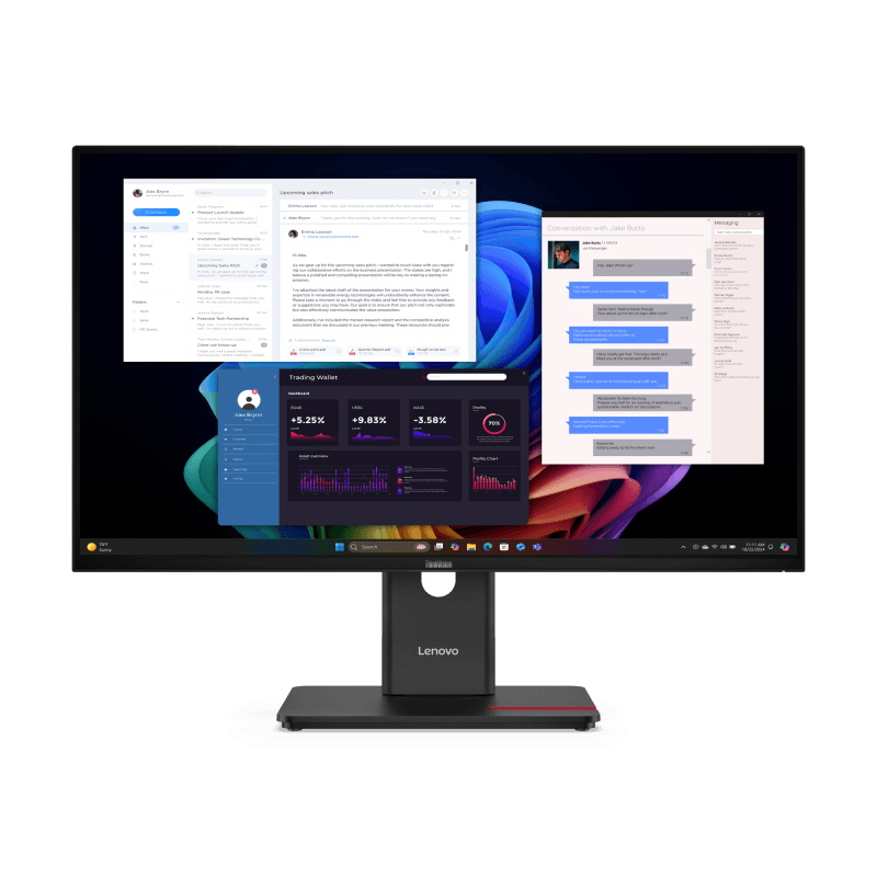 Monitor Consumer Lenovo ThinkVision T27UD-40, 27", 3840 x 2160 pixeli, Black, 2 ani Garantie
