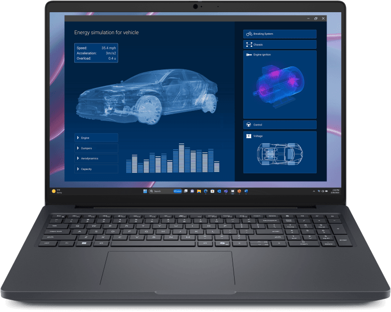 Laptop Workstation DELL Pro Max 16, cu procesor Ryzen AI 7 350, 16'' IPS, 32 GB LPDDR5x, 512 GB