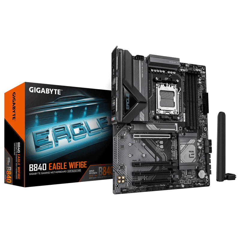 Placa de baza Gigabyte B840M EAGLE WIFI6E, Socket AM5, DDR5, Micro-ATX