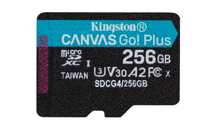 Card de memorie Kingston Canvas Go! Plus Micro-SDXC, 256 GB, Clasa 10 + Adaptor