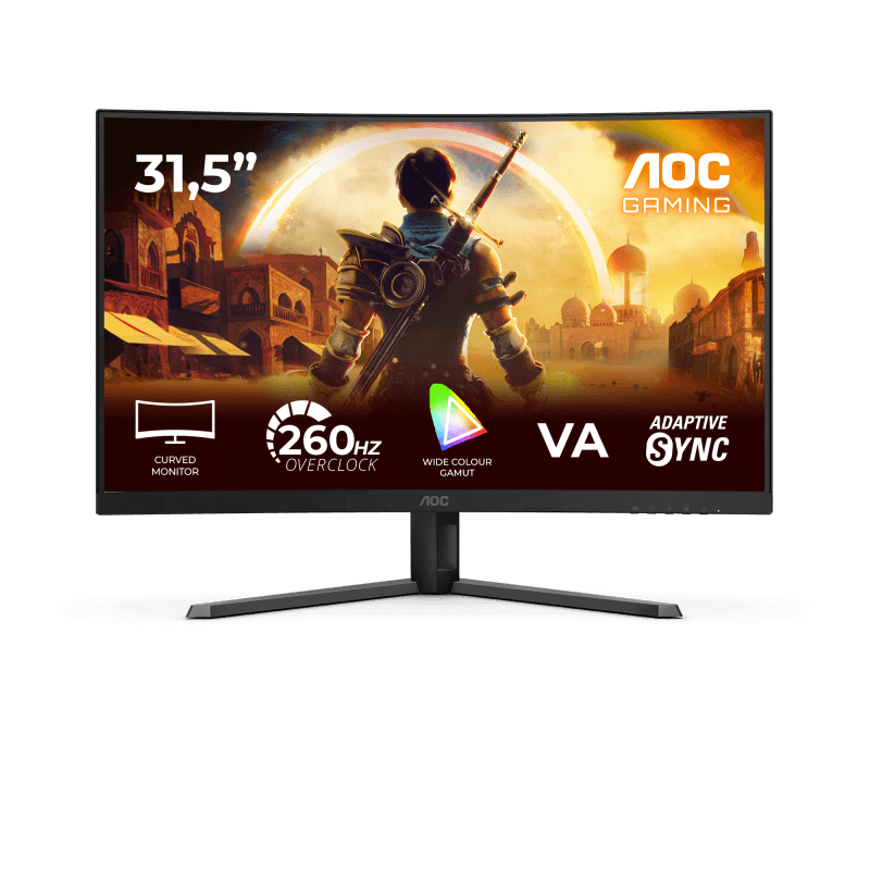 Monitor Gaming AOC C32G42ZE, 31.5", 1920 x 1080 pixeli, Black, Red, 3 ani Garantie