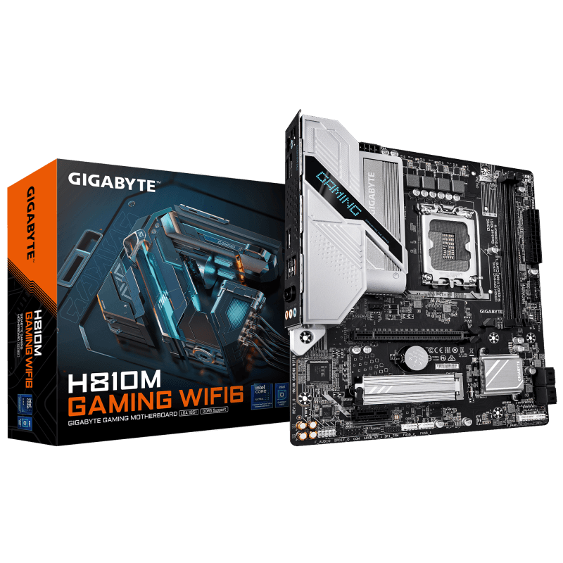 Placa de baza Gigabyte H810M GAMING WIFI6, LGA 1851, DDR5, Micro-ATX