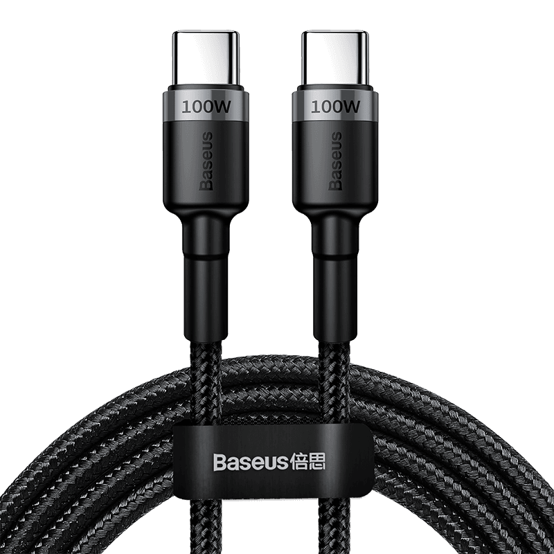 Cablu Date si Incarcare USB-C - USB-C Baseus Cafule, 100W, 2m, Gri CATKLF-ALG1 - 297120 (93E6)