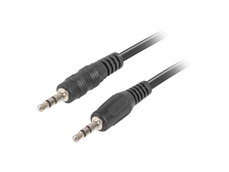 Cablu minijack 3,5 mm M/M 3 pini 1,2 m negru