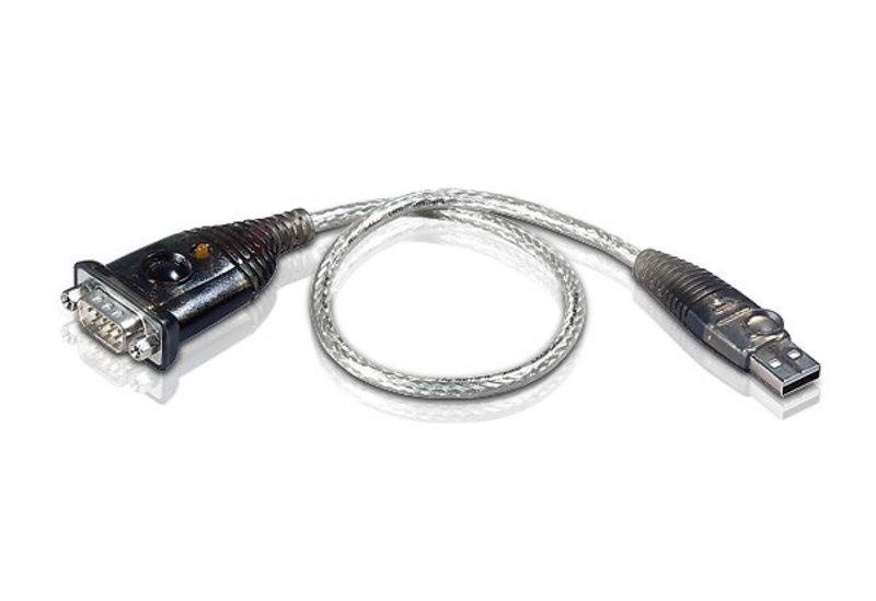 Adaptor USB to RS-232 Aten UC232A-AT. Culoarea produsului: Din oţel inoxidabil, Transparente, Negru