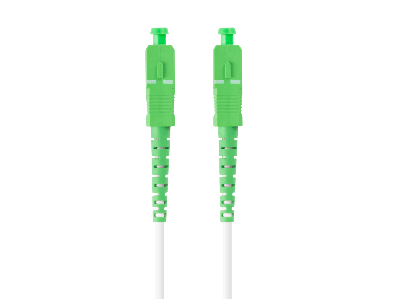 Patch cord fibră SM SC/APC-SC/APC simplex 10 m LSZH G657B3 3,0 mm alb
