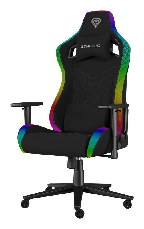 Scaun gaming Genesis TRIT 660, material textil, iluminare RGB, reglabil pe inaltime, greutate maxima suportata 150 kg