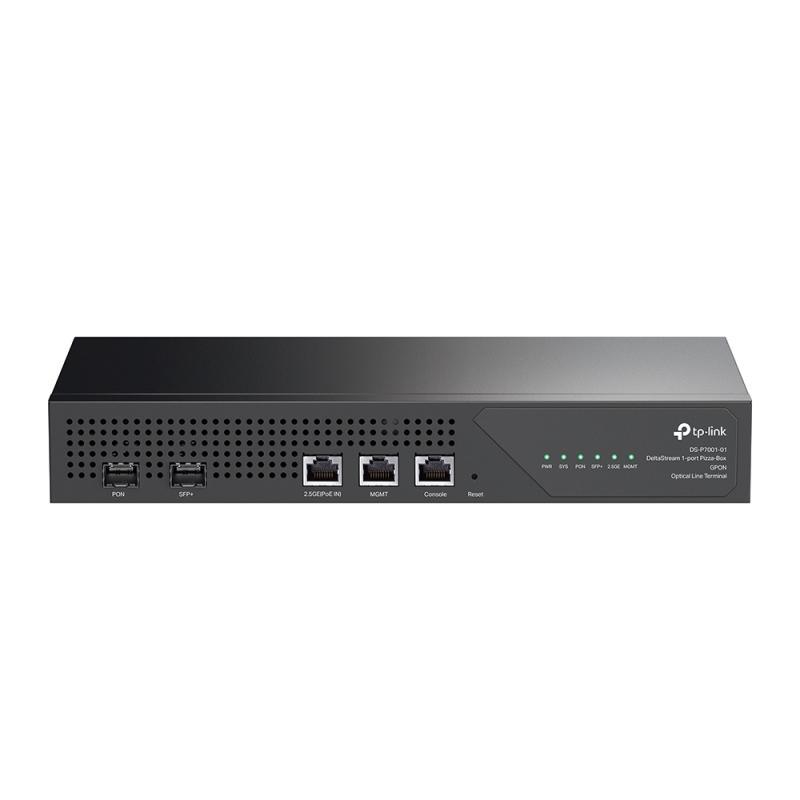 DeltaStream 1-port Pizza-box GPON Optical Line Terminal 1× GPON Port 1× 10 Gbps SFP+ Uplink Port 1× 10/100/1000/2500
