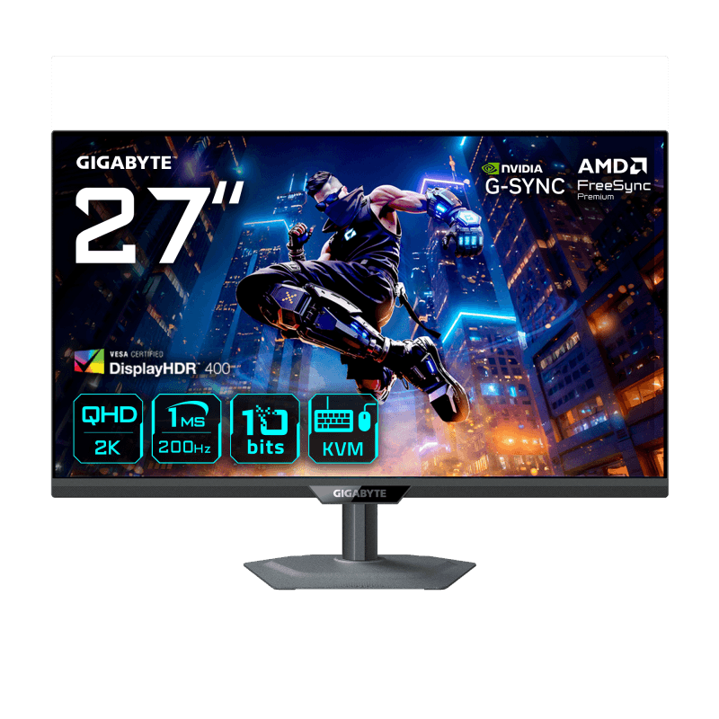 Monitor Gaming Gigabyte M27Q2 QD, 27", 2560 x 1440 pixeli, Black, 3 ani Garantie