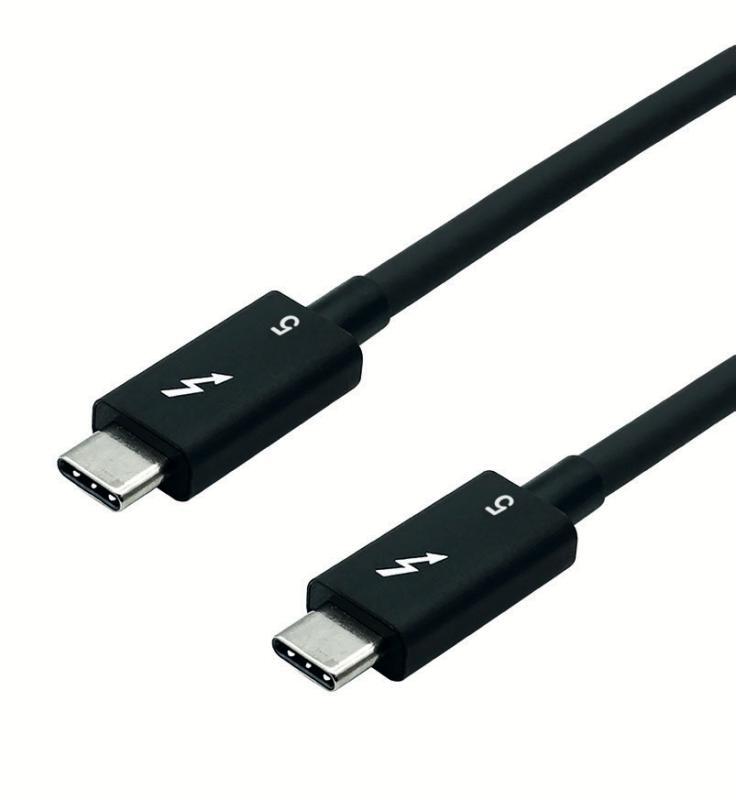 Cablu Thunderbolt 5 (USB type C) pasiv 8K60Hz 80Gbit/s 240W T-T 1m Negru, Roline