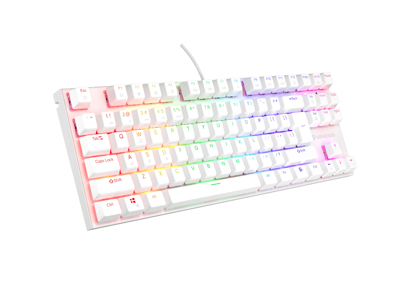 Tastatura Mecanica Gaming Genesis Thor 303 TKL, RGB, USB, Alb