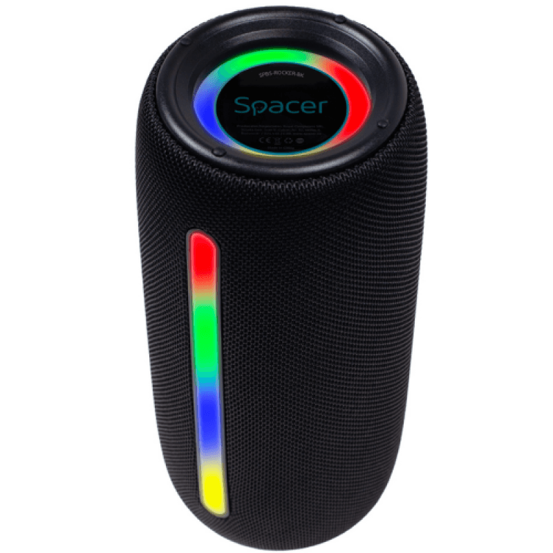 Boxa Spacer portabila bluetooth, ROCKER-BK, RMS: 10W (5W x 2), RGB, acumulator 1800mAh