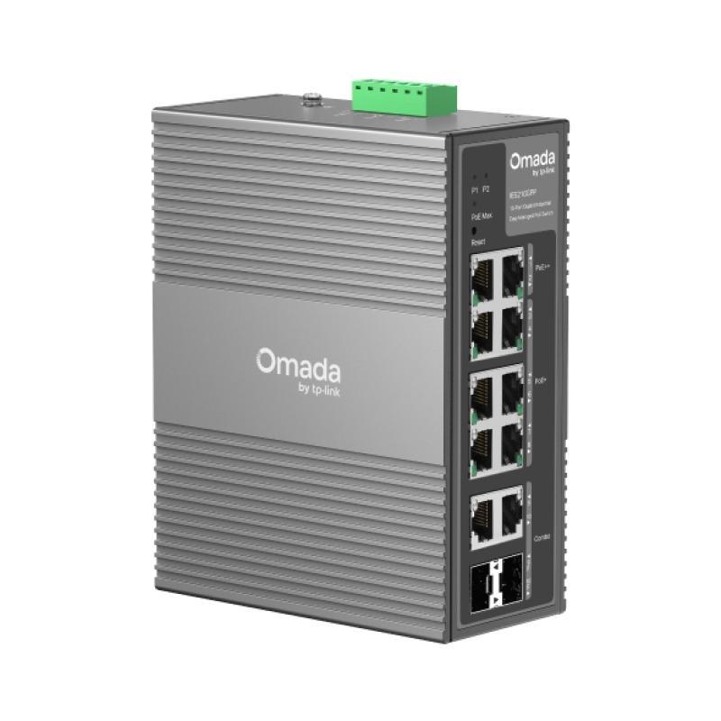 Omada 10-Port Gigabit Industrial Easy Managed Switch with 6-Port PoE+ and 2-Port PoE++ PORT: 2× Gigabit PoE++ Port