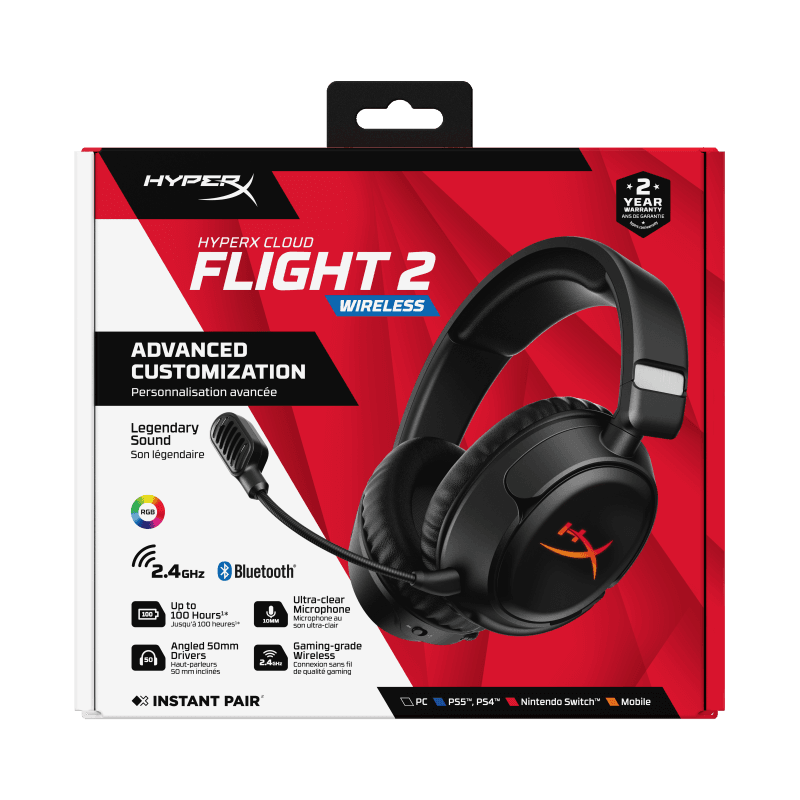 Casti Gaming Head-band HyperX Cloud Flight 2, Wireless, negru