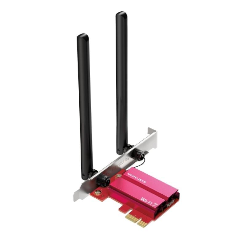 Adaptor Mercusys BE6500 WiFi 7 BT 5.4 PCIe, standarde wireless IEEE 802.11 ax/be 6 GHz, IEEE 802.11 a/n/ac/ax/be 5 GHz