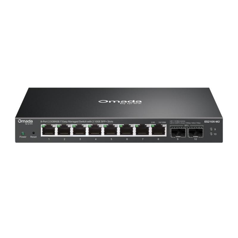 Omada 8-Port 2.5GBASE-T Easy Managed Switch with 2 10GE SFP+ Slots PORT: 8× 2.5G RJ45 Ports，2× 10G SFP+ Slots SPEC: