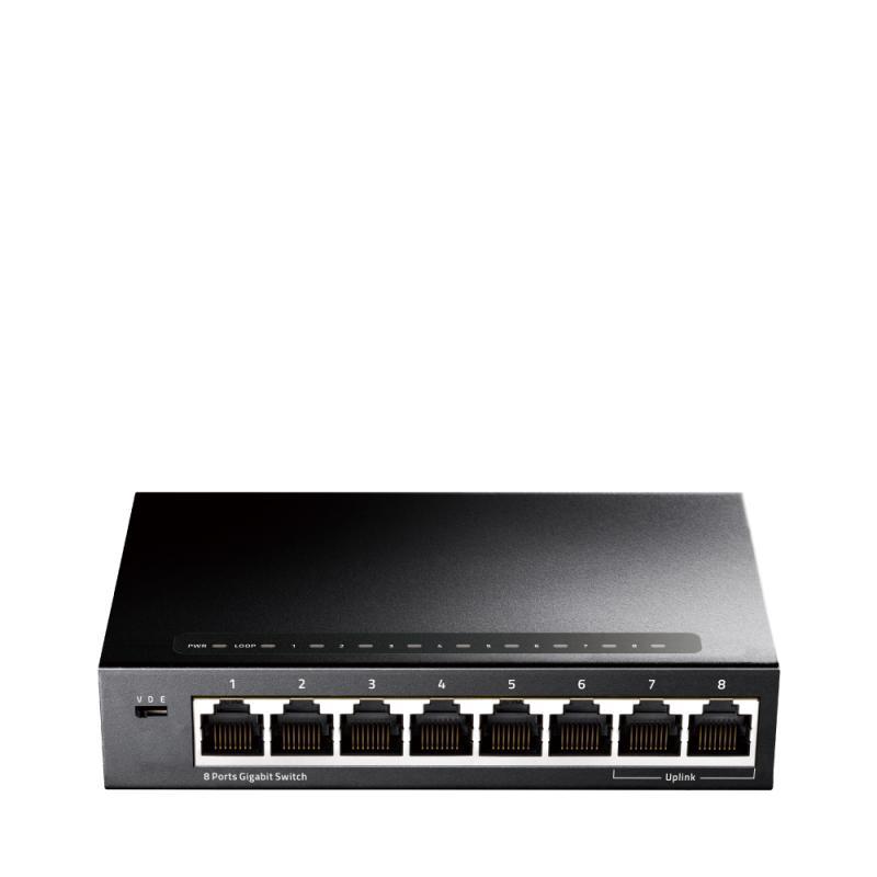 CUDY 8-Port Gigabit Ethernet Switch, 8 10/100/1000M RJ45 Ports, IGMP Snooping, Loop Detection/Prevention