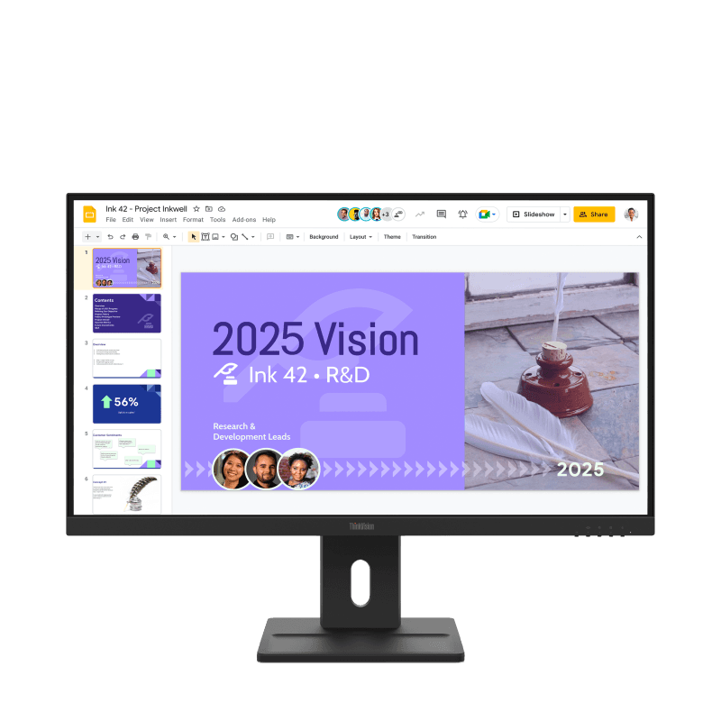 Monitor Commercial Lenovo ThinkVision E27Q-40, 27", 2560 x 1440 pixeli, Black, 3 ani garantie