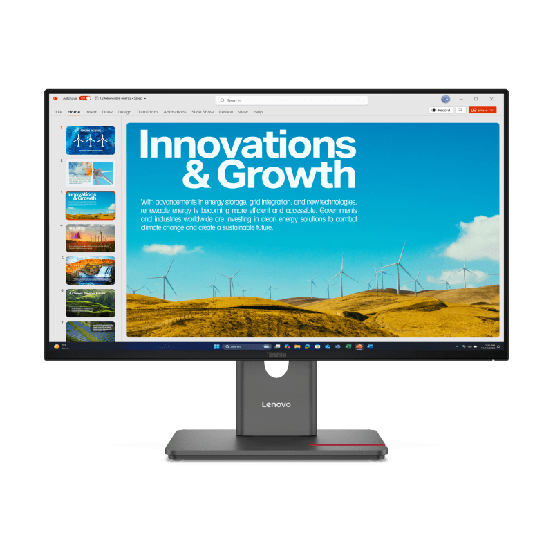 Monitor Consumer Lenovo ThinkVision P24QD-40, 23.8", 2560 x 1440 pixeli, Black, 2 ani Garantie