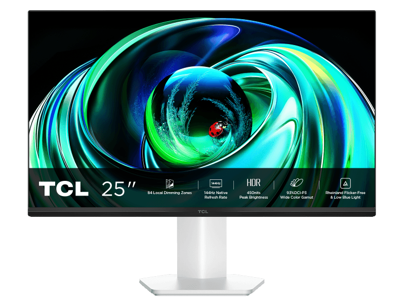 Monitor Gaming TCL 25G54, 24.5", 1920 x 1080 pixeli, White, 2 ani Garantie