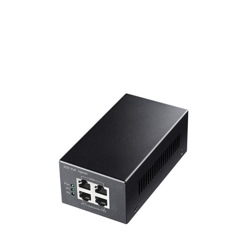 CUDY 2 Channel 30W Gigabit PoE+/PoE Injector, 2 x 30W Power Supply, 802.3at/802.3af Standard