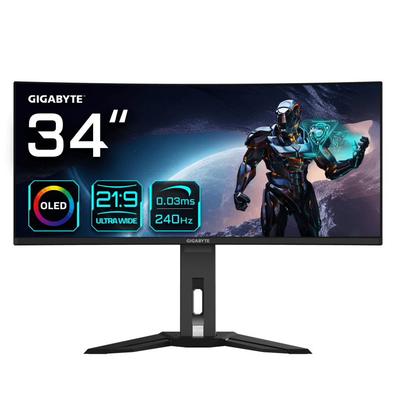 Monitor Commercial Gigabyte MO34WQC2, 34", 3440 x 1440 pixeli, Black, 3 ani Garantie