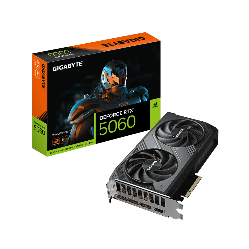 Placa video Gigabyte GeForce RTX 5060 WINDFORCE OC, 8GB GDDR7, PCI Express 5.0, 128-bit