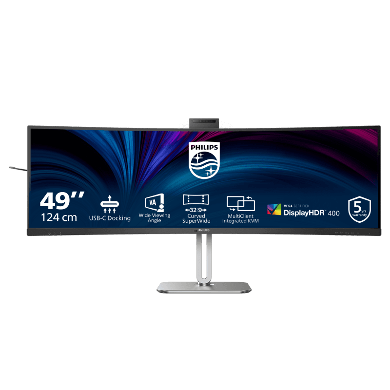 Monitor Consumer Philips 49B2U5900CH/00, 48.8", 5120 x 1440 pixeli, Black, 3 ani Garantie