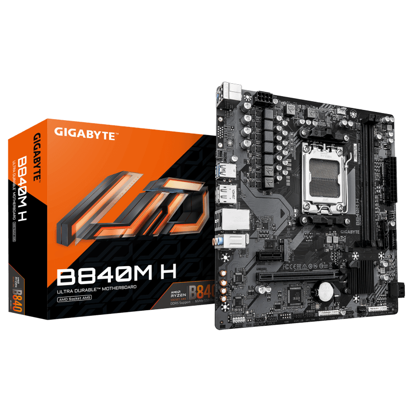 Placa de baza Gigabyte B840M H, Socket AM5, DDR5, Micro-ATX