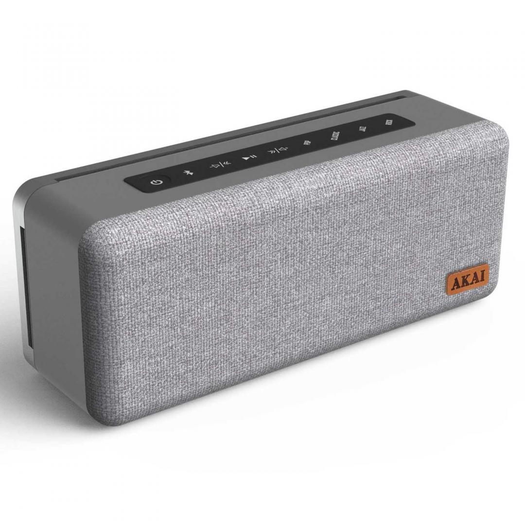 Boxa activa Akai Retro, bluetooth, putere totala 10 W, frecventa 15Hz~ 15Kh , acumulator 2000 mAh, autonomie 10 Ore