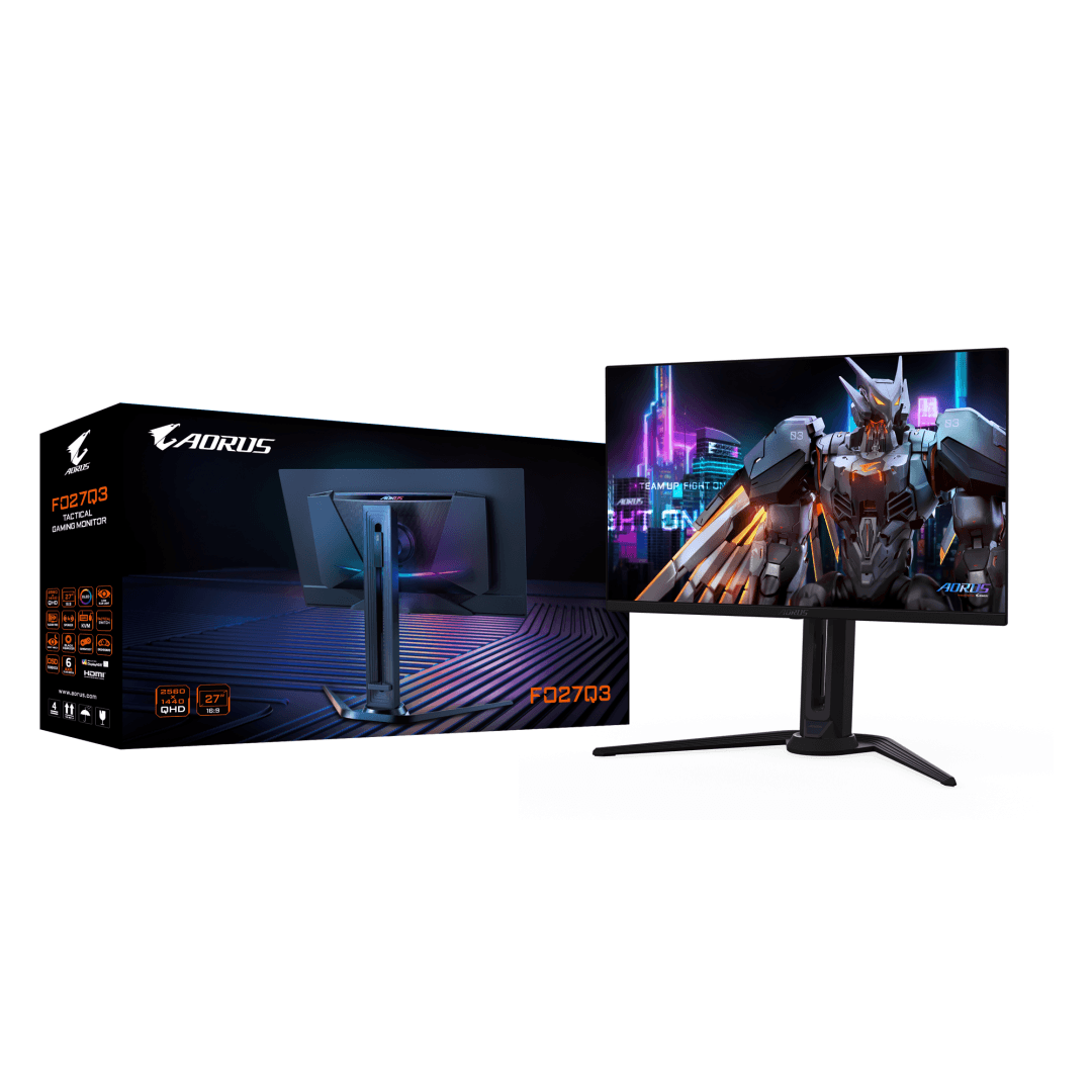 Monitor Gaming GIGABYTE FO27Q3, 27", 2560 x 1440 pixeli, Black, 3 ani Garantie