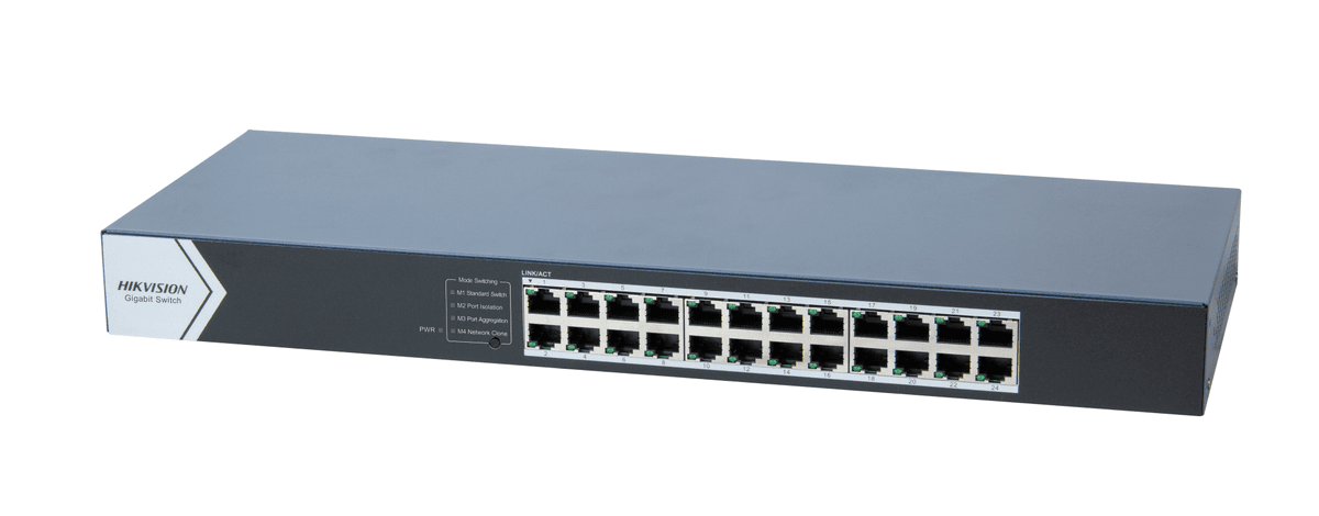 24-Port Gigabit Switch Hikvision DS-3E0524-E(C) 24 × 10/100/1000 Mbps RJ45 Port Easy Plug-and-Play Installation