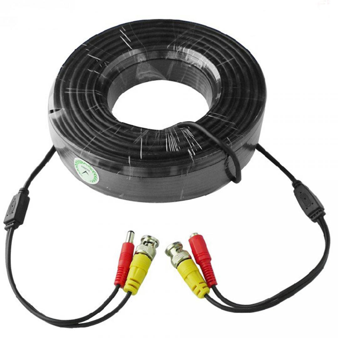 Cablu video si alimentare 15 metri LN-EC04-15M; conectori DC si BNC;  Video Power: 26 AWG; Insulation: 1.3mm Colourless