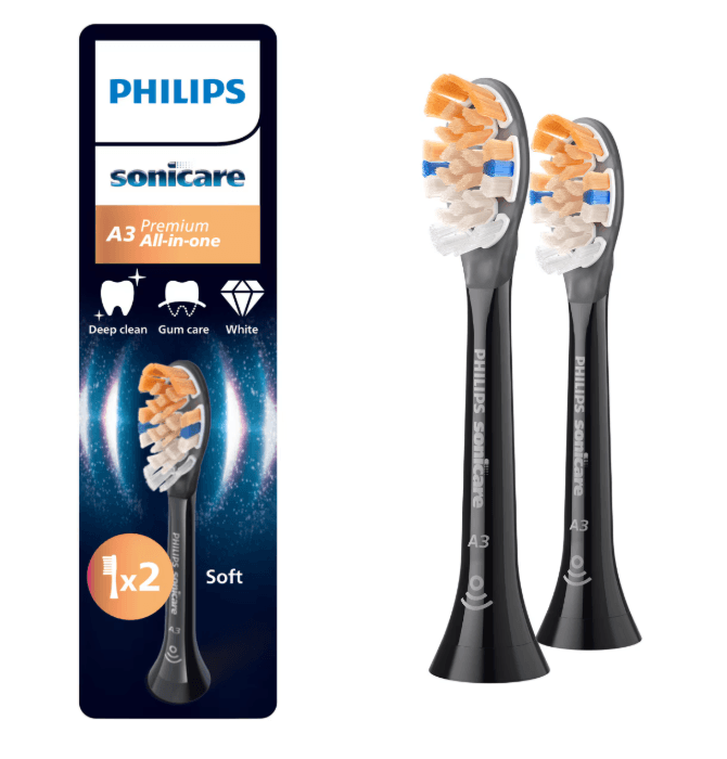 Rezerve PHILIPS Sonicare A3 Premium All in One HX9092/88, Pachet de 2 capete de periere standard