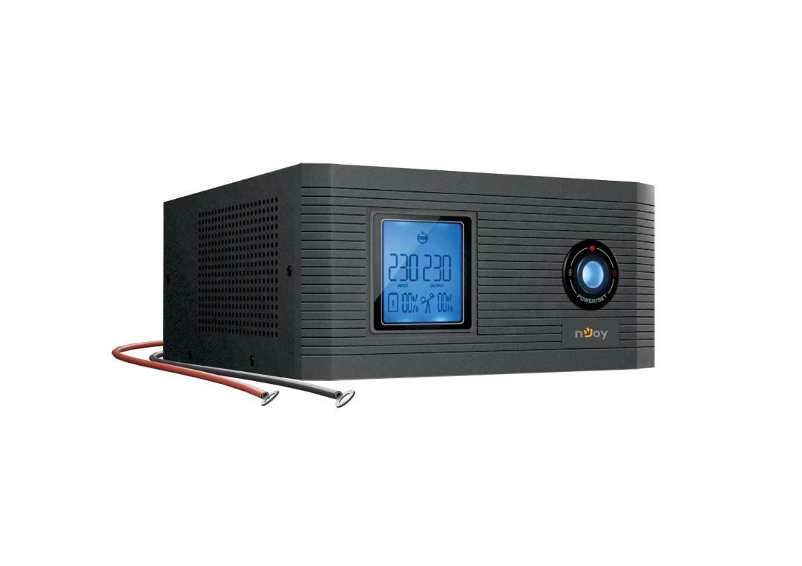 UPS NJOY Aira 1200 centrale de incalzire, 1.2KVA / 1KVA, 2 x prize conectate la baterie, Display LCD