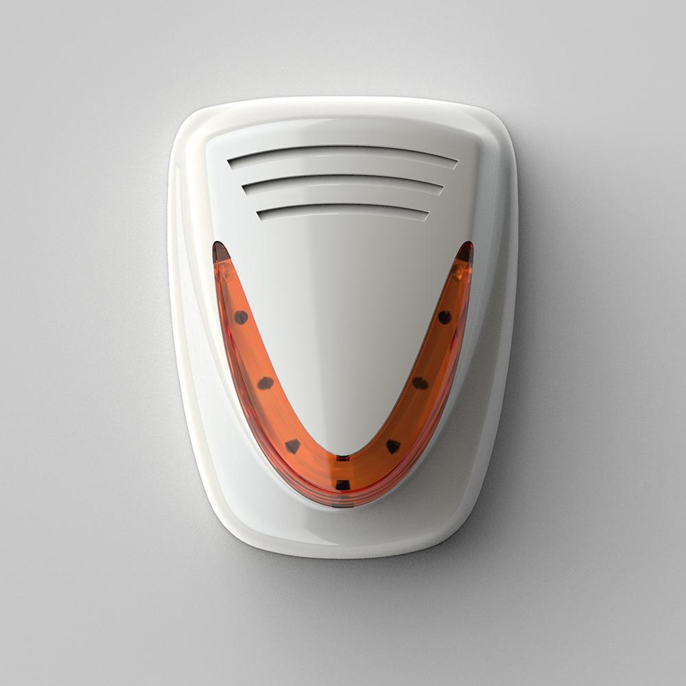 Sirena alarma de exterior Venitem MURANO L PW Pearly white, design Italia, auto alimentata
