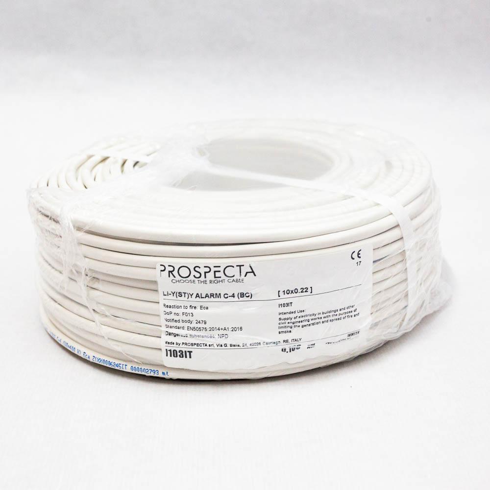 Cablu alarma 10 x 0.22 premium, cupru 100%, cod: I103IT, Li-Y(ST)Y, made in Italy, utilizare pentru sisteme de alarma