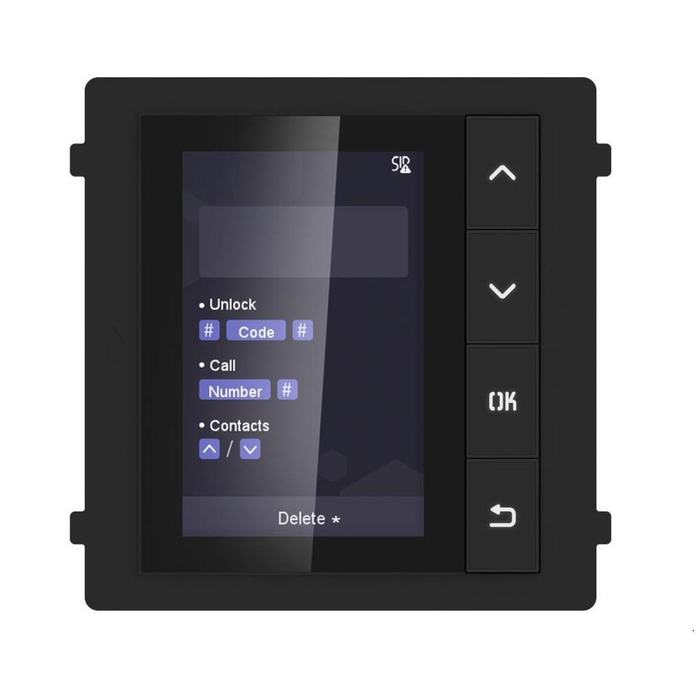 Modul de afisare pentru videointerfon modular Hikvision DS-KD-DIS; ecran LCD 3.5 inch